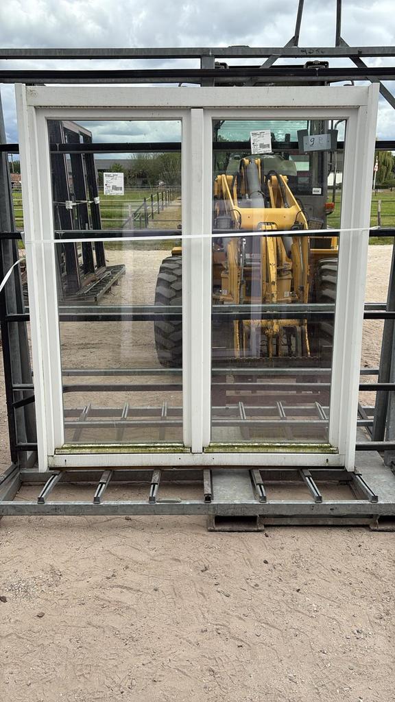 (9) 2x nieuwe hardhouten raamkozijn draai kiep incl glas, Ophalen, Raamkozijn, Nieuw, 150 tot 225 cm