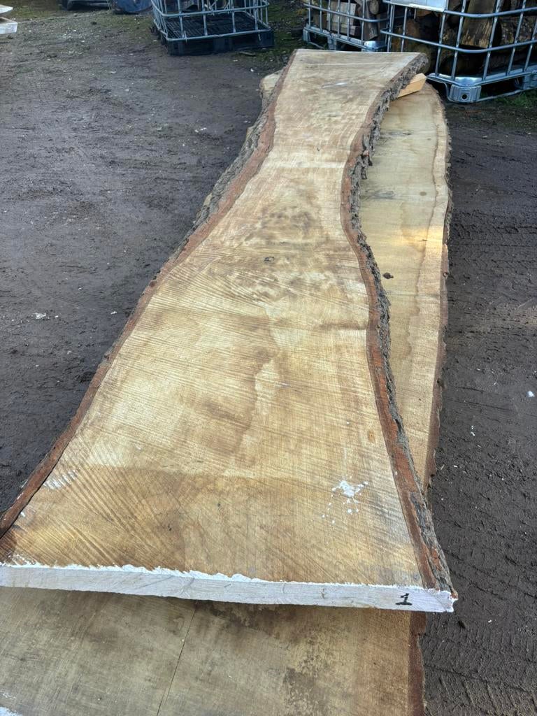Eiken schaaldeel 47 a 80 breed, 330 cm lang, Ophalen of Verzenden, Zo goed als nieuw, 250 cm of meer