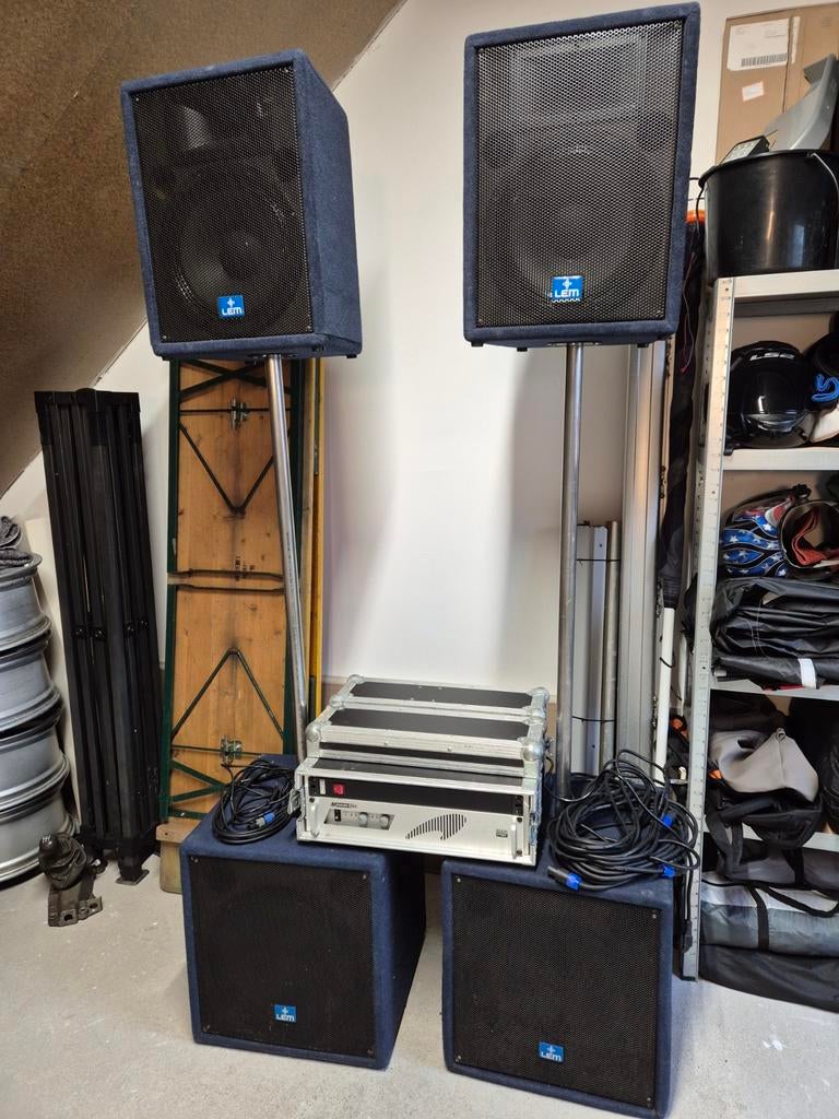 DJ Geluid set LEM speakers/DAP PRO versterker, Audio, Tv en Foto, Professionele Audio-, Tv- en Video-apparatuur, Ophalen, Gebruikt