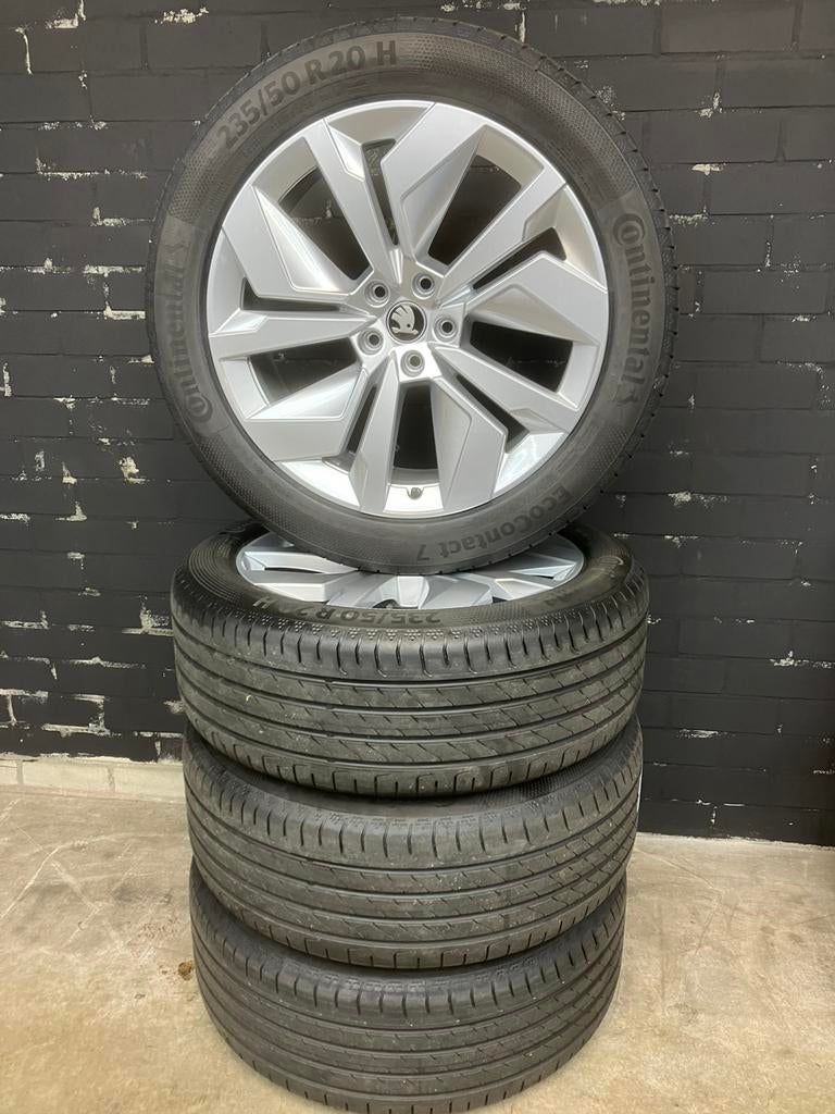 20 inch originele Skoda Enyaq velgen met zomerbanden - DEMO, Ophalen, S, Banden en Velgen, Nieuw