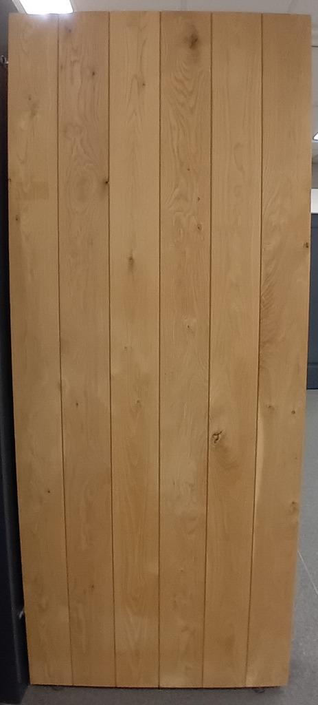 Binnendeur Wood massief Eiken 93x231,5 opdek, Ophalen, 80 tot 100 cm, 215 cm of meer, Binnendeur