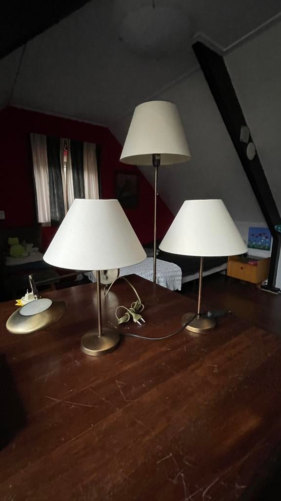 Assortiment lampen, brons kleur, Huis en Inrichting, Lampen | Wandlampen, Ophalen, Zo goed als nieuw