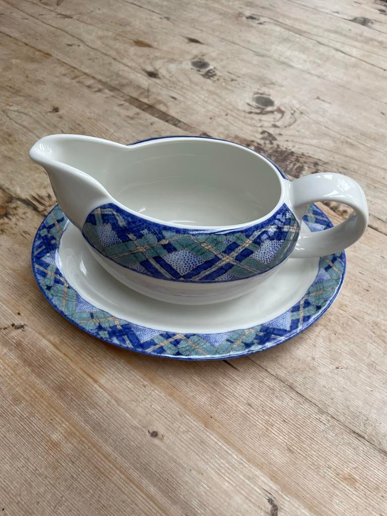 Royal Doulton Glen Ora sauskom met schotel, Ophalen of Verzenden, Zo goed als nieuw, Kom(men), Overige stijlen