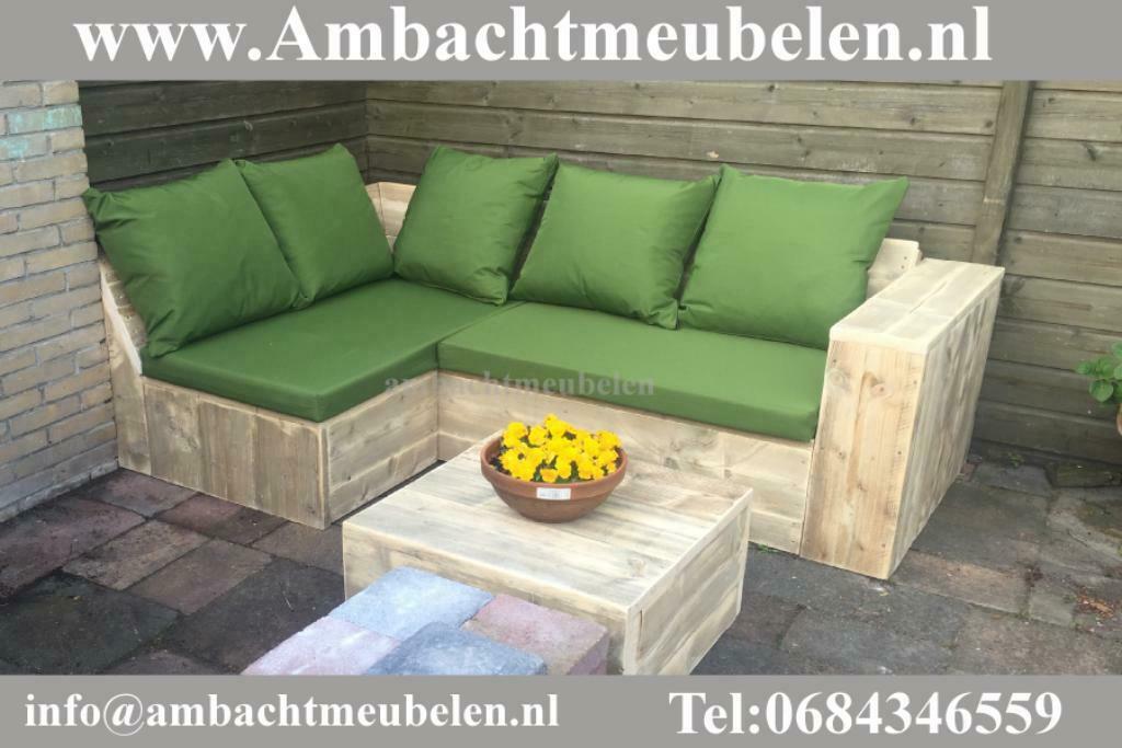 steigerhout Hoekbank, Meer dan 8 zitplaatsen, Steigerhout, Nieuw, Ophalen of Verzenden