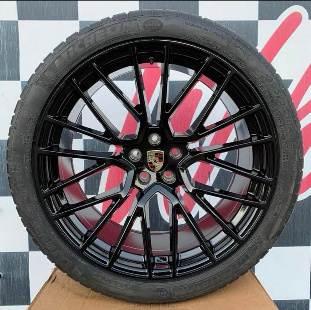 21 inch Porsche Macan velgen 5x112 breedset + Michelin, 265 mm, Nieuw, Zomerbanden, 21 inch