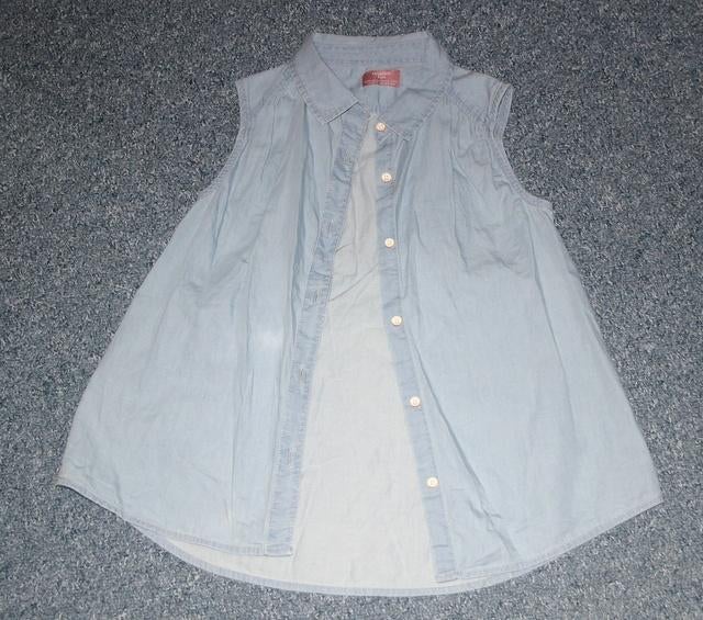 Geweldig mooi lichtblauw Mango gilet/vest, mt 152, Meisje, Trui of Vest, Mango, Ophalen of Verzenden