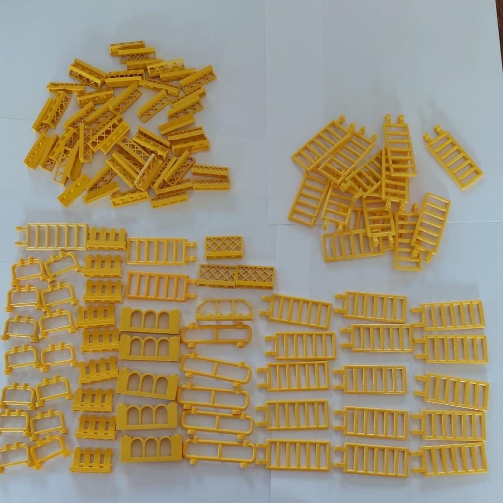 Lego gele hekjes Fence yellow, Ophalen of Verzenden, Zo goed als nieuw, Losse stenen, Lego