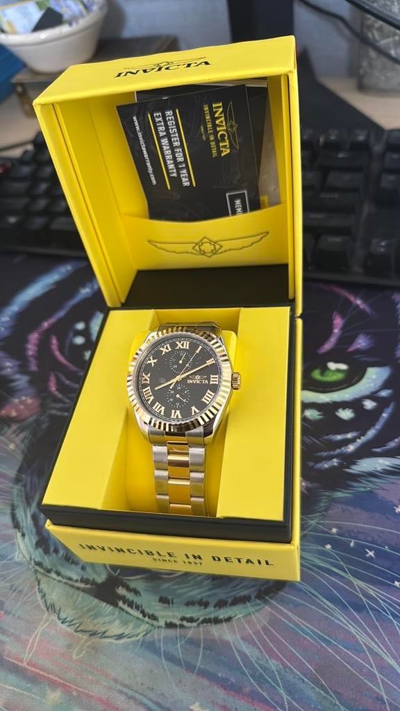 Invicta horloge gloednieuw komt met doos, Ophalen of Verzenden, Zo goed als nieuw, Zwart, Jongen of Meisje