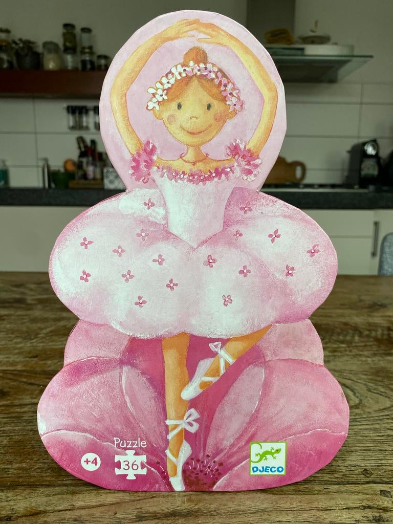 Djeco puzzel ballerina, 36 stukjes, Ophalen of Verzenden, 10 tot 50 stukjes, Zo goed als nieuw, 4 tot 6 jaar