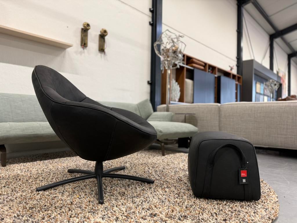 Nieuw Label Vandenberg Hidde Soft fauteuil Bald sprang Zwart, Nieuw, 75 tot 100 cm, Label van den Berg, 50 tot 75 cm