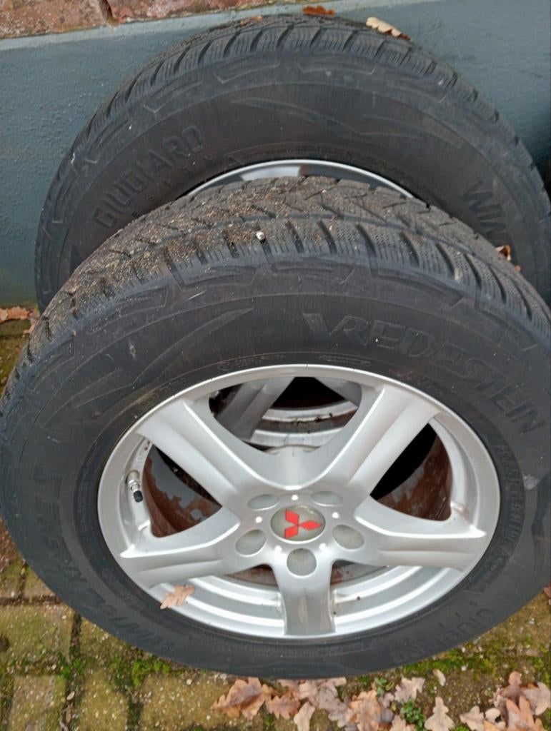Winterbanden met velg - Mitsubishi, Gebruikt, 16 inch, Banden en Velgen, Personenwagen