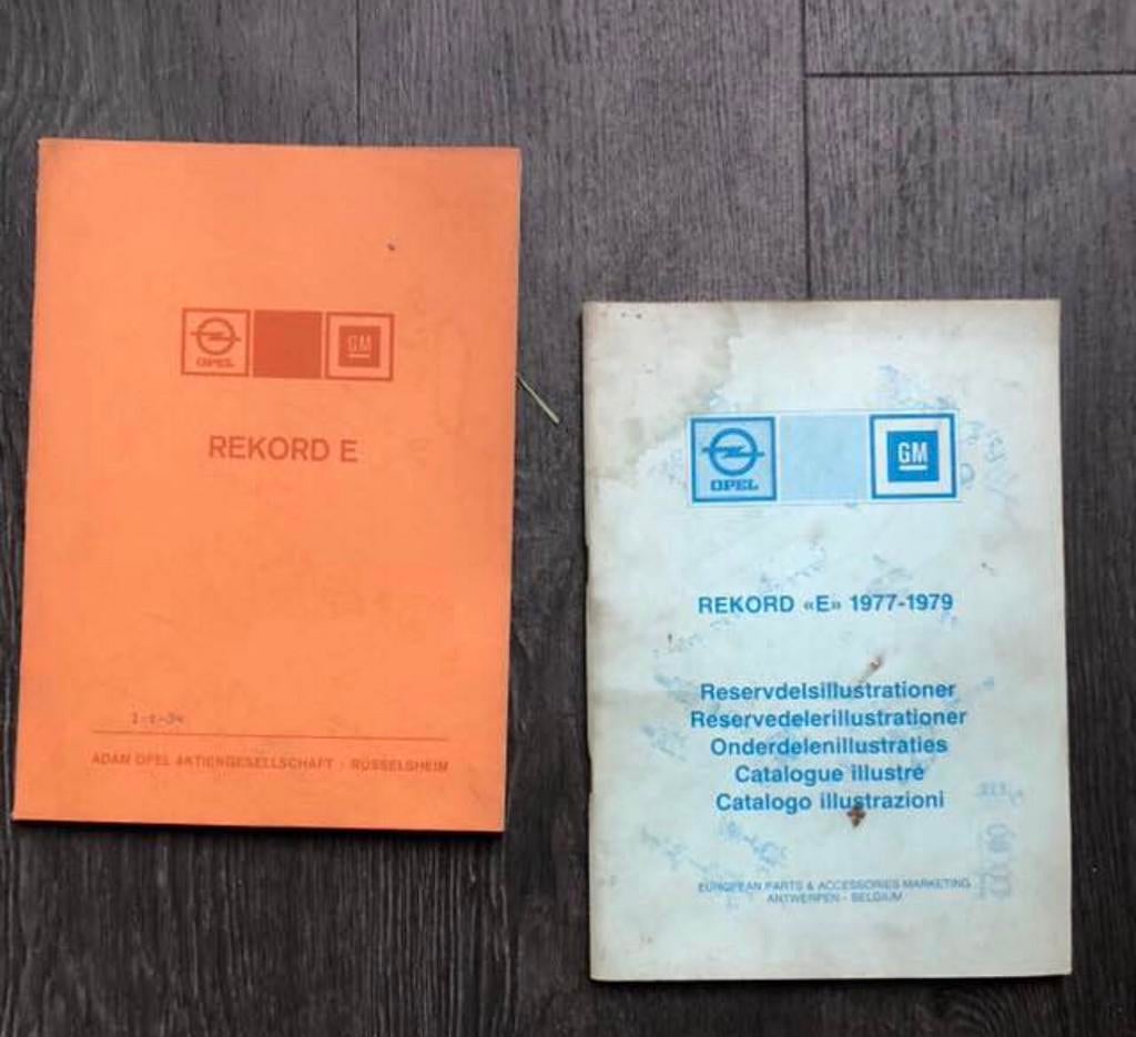 Originele Onderdeelboeken Opel E Rekord, Ophalen of Verzenden