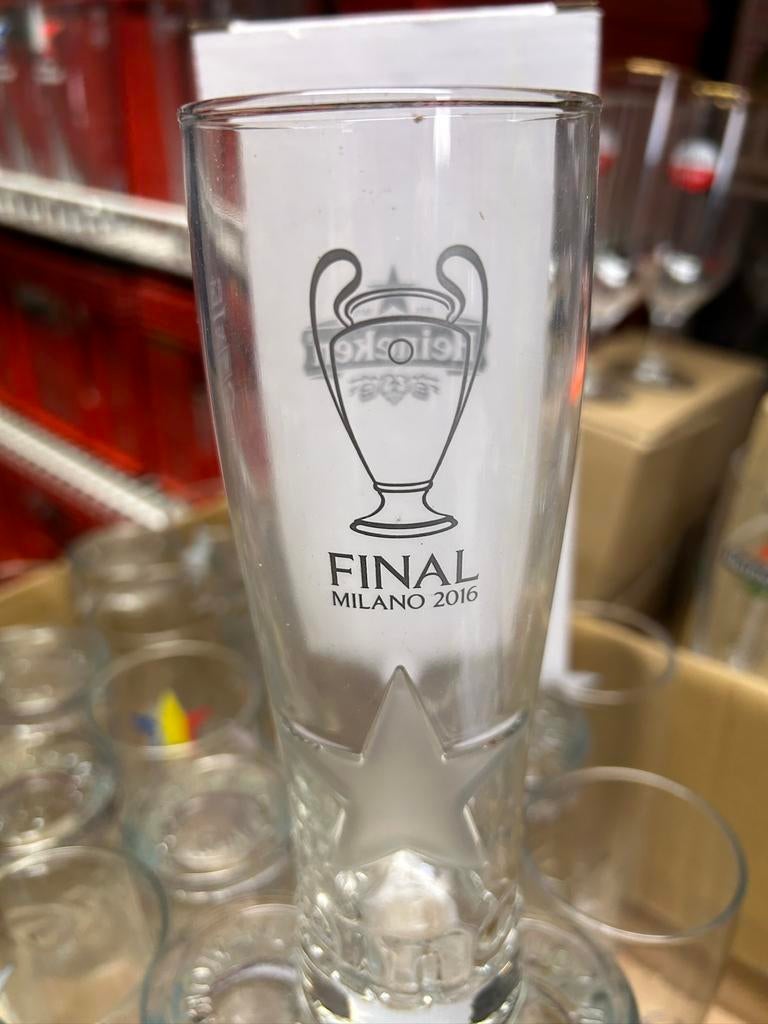 Heineken Champions league glas finale 2016, Verzamelen, Ophalen, Nieuw, Bierglas
