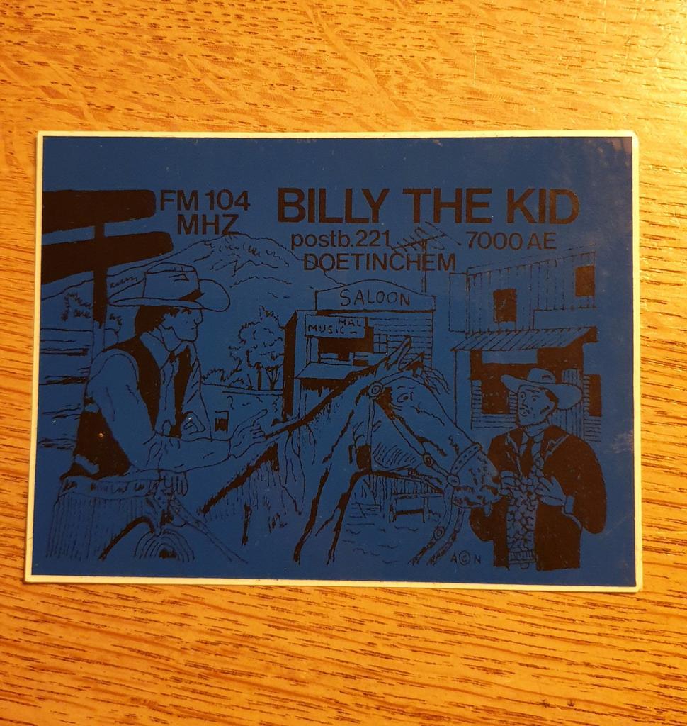 Sticker amateur zender piraat Billy the Kid, DOETINCHEM, Ophalen of Verzenden, Zo goed als nieuw