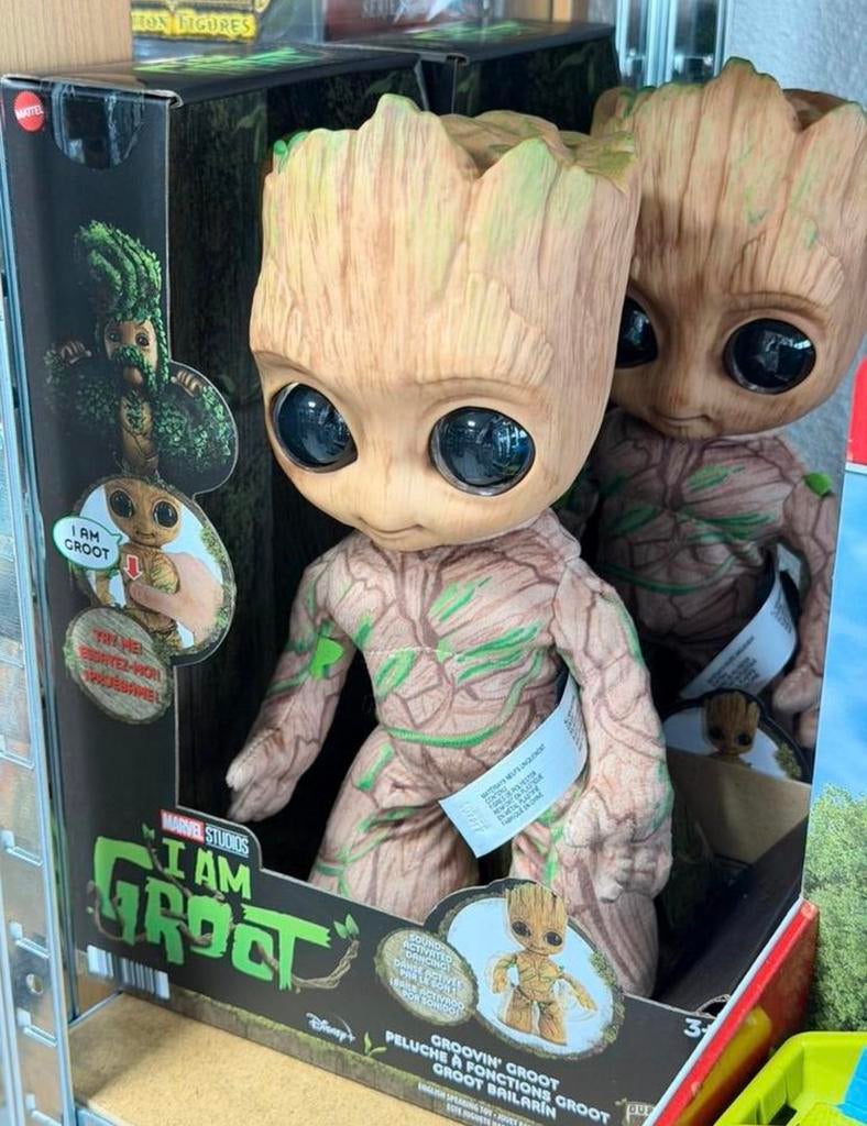 Marvel Studios I Am Groot Knuffel - Dansende en Pratende pop, Actiefiguur of Pop, Nieuw, Ophalen of Verzenden, H