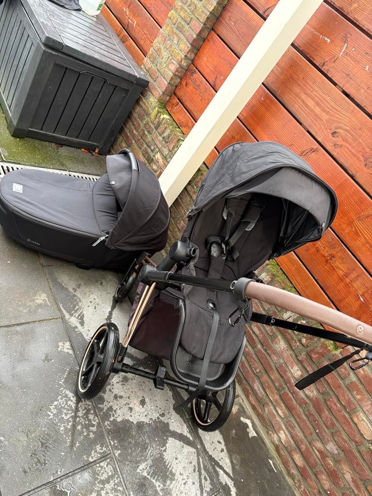 Cybex Priam 4 Rose Gold Kinderwagen, Verstelbare duwstang, Zo goed als nieuw, Combiwagen, Ophalen