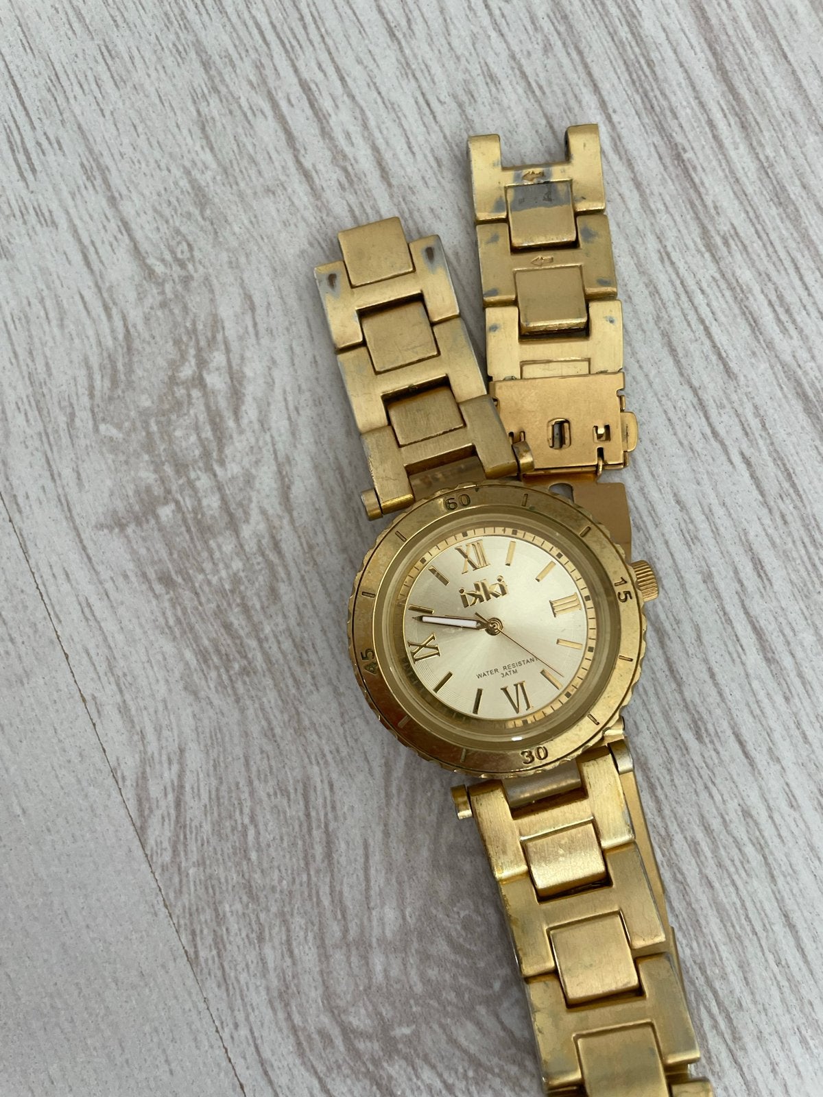 Ikki Horloge - Gouden Polshorloge, Overige materialen, Gebruikt, Polshorloge, Ophalen