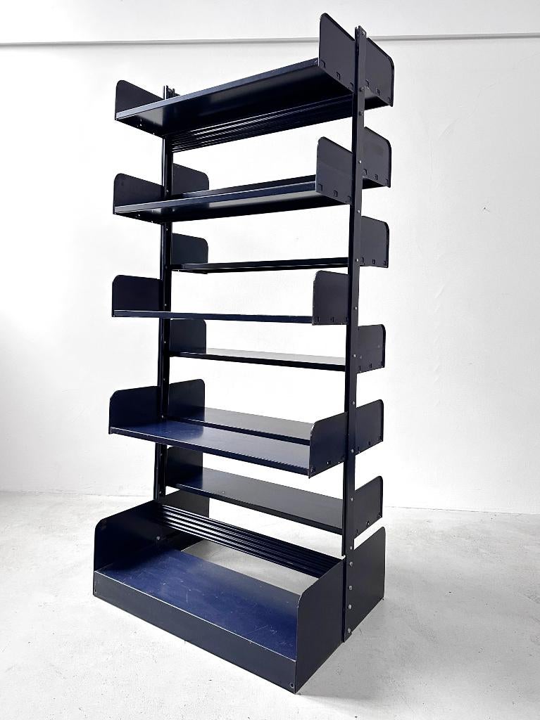 Lips Vago "Congresso boekenkast staalblauw, '60, Ophalen, Gebruikt, 200 cm of meer, Mid-Century