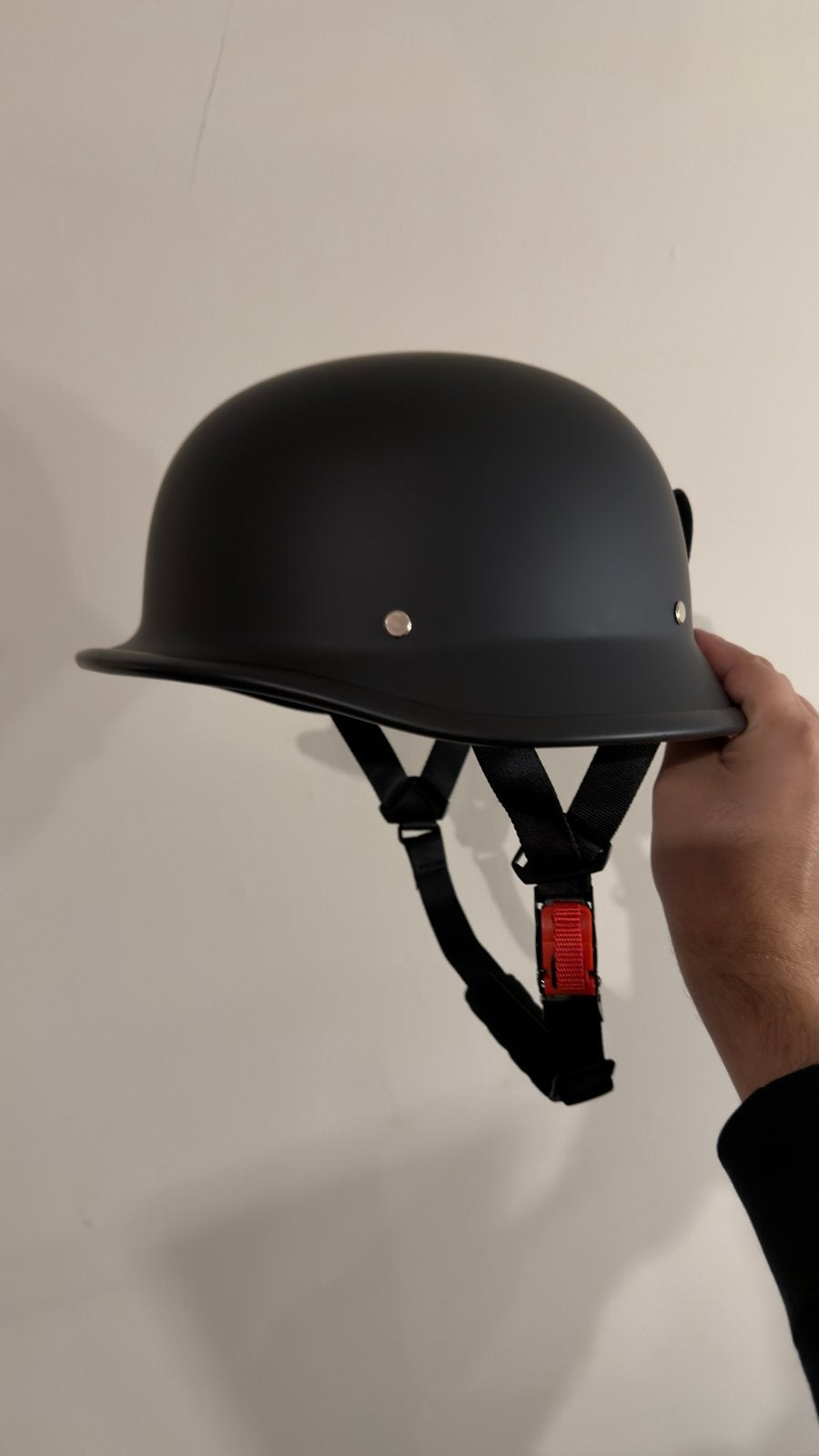 Retro Stijl Motorhelm - Mat Zwart, Ophalen of Verzenden, Nieuw