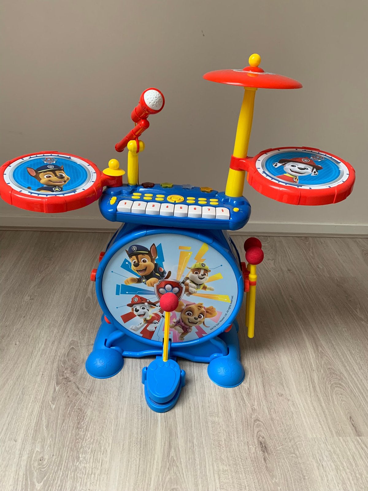 Drumstel Paw Patrol met keyboard en microfoon!, Ophalen, Zo goed als nieuw, Jongen of Meisje
