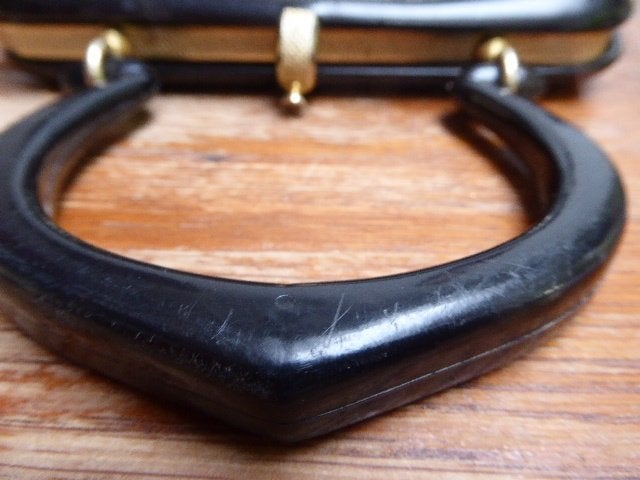 Geborduurd vintage tasje, Ophalen of Verzenden, Zo goed als nieuw, Zwart, Handtas