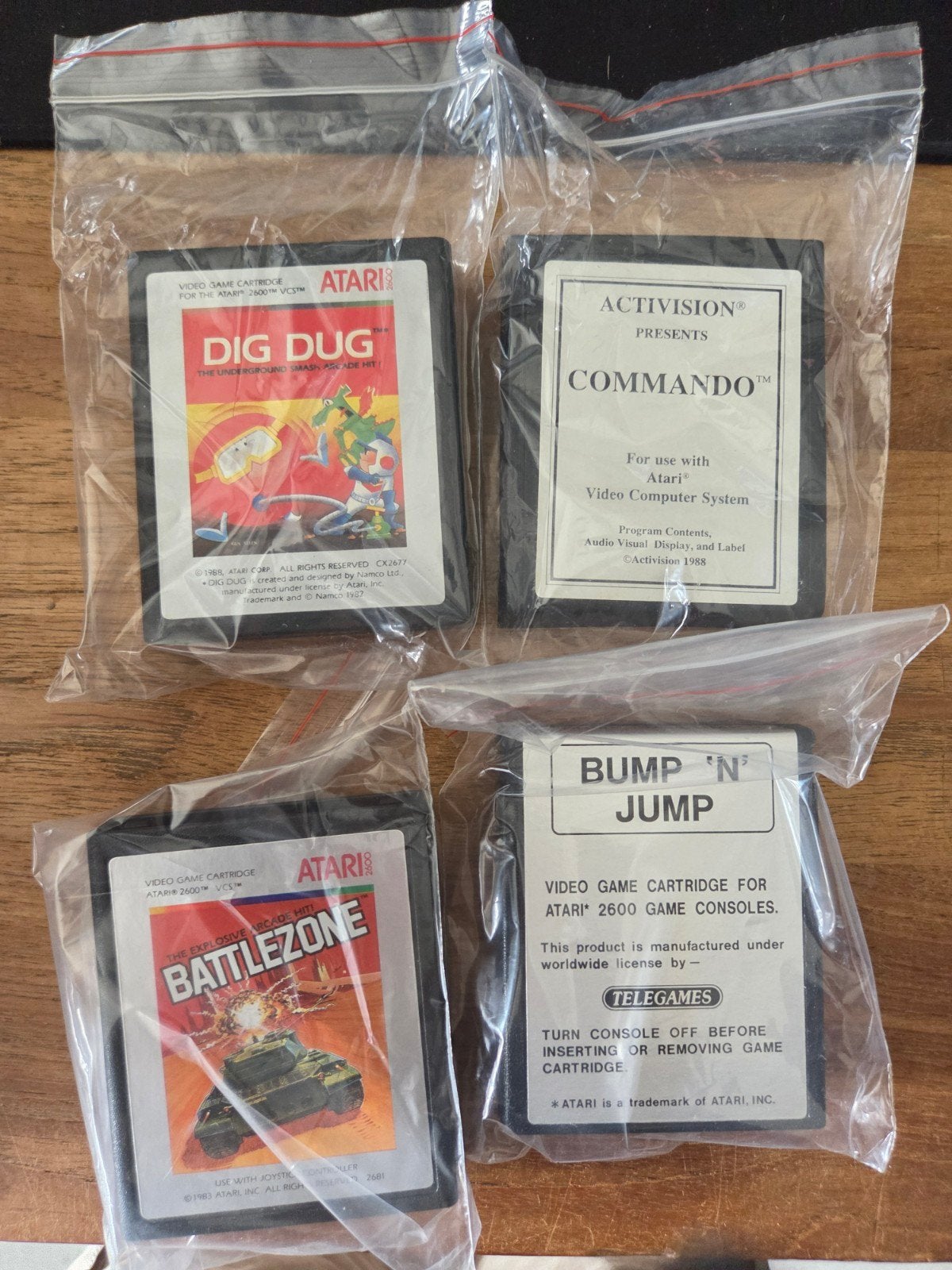 Dig Dug, Commando, Battlezone, Bump 'n', Spelcomputers en Games, Games | Atari, Avontuur en Actie, Gebruikt, 1 speler, Ophalen of Verzenden