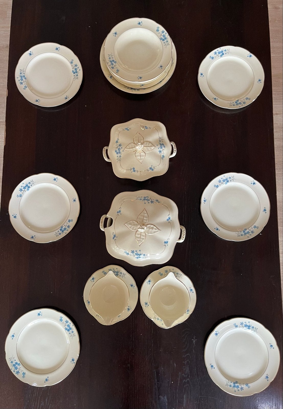 Vintage Petrus Regout Maastricht servies met bloemmotief, Ophalen of Verzenden