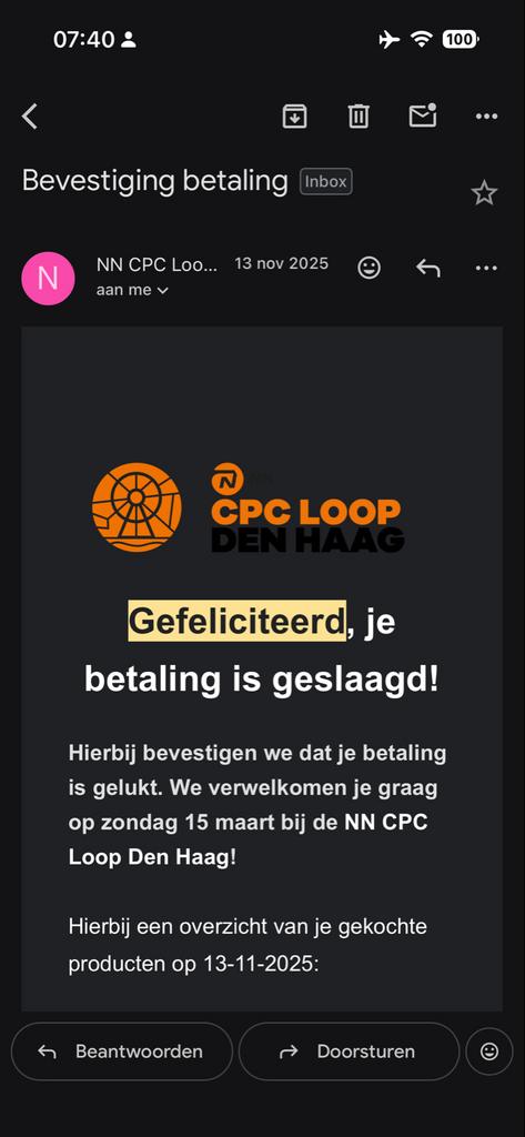 CPC halve marathon, Tickets en Kaartjes, Sport | Overige, Eén persoon, Maart