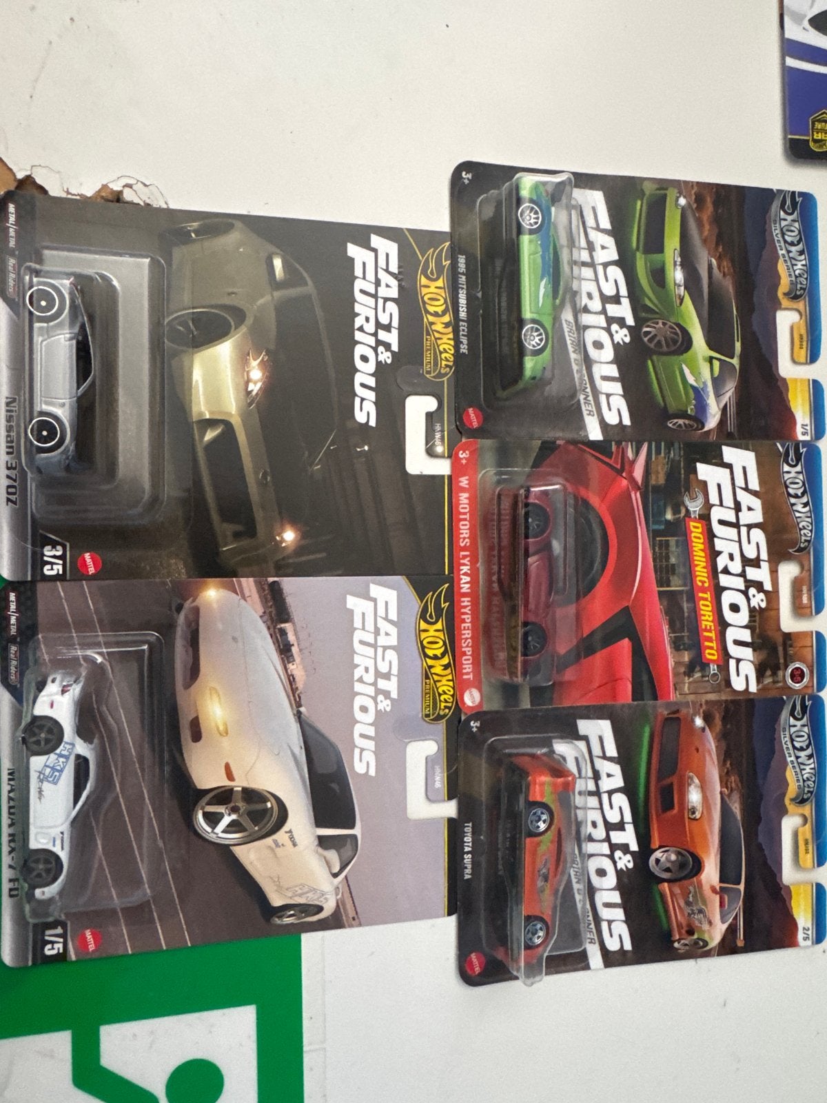 Hot Wheels Fast & Furious Collectie - 5 Auto's, Ophalen, Nieuw