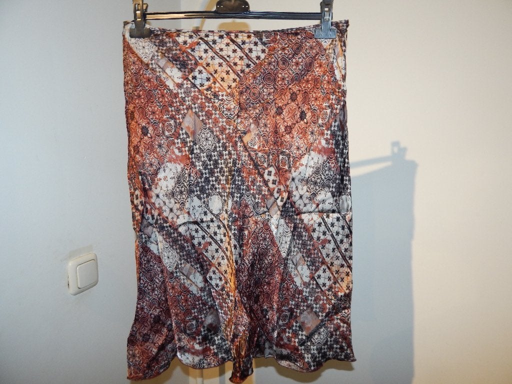 Jean Paul Gaultier prachtige rok bonte print warme tint I46