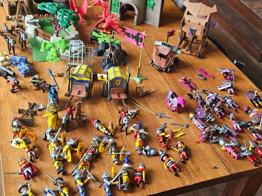 Ridderset playmobil, heel uitgebreid! Zie foto's, Ophalen, Gebruikt