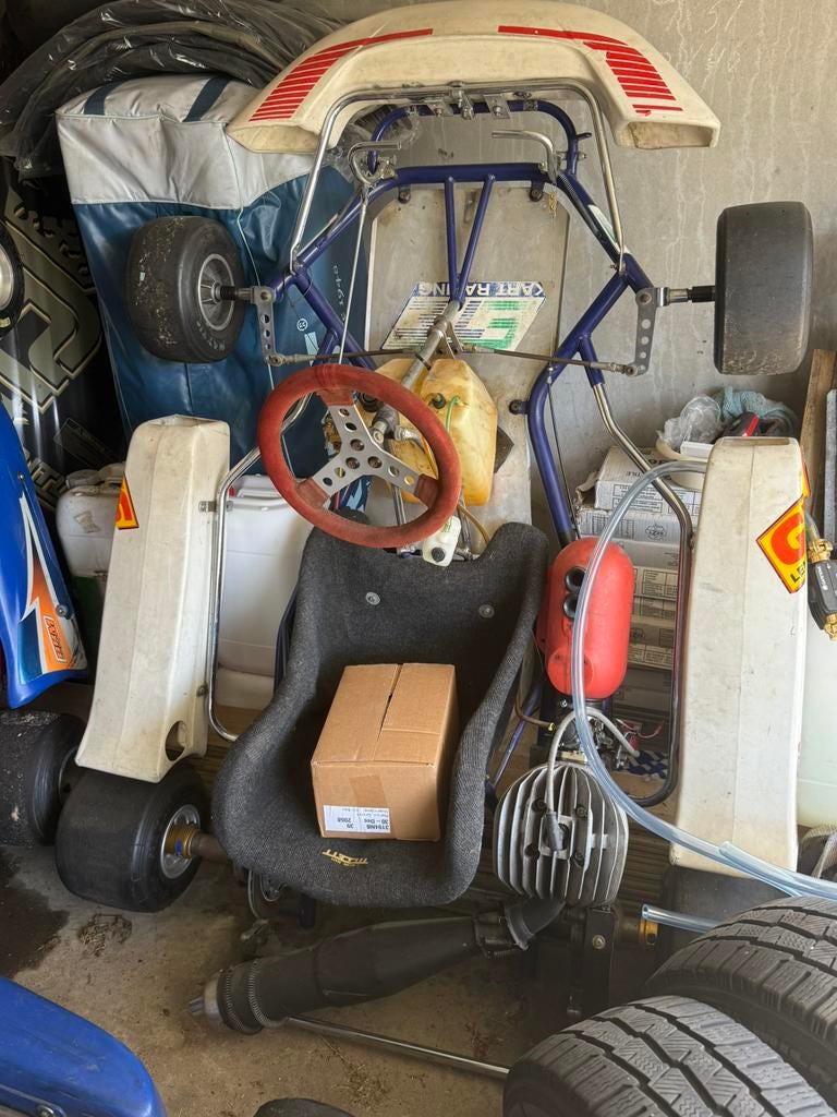 2 karts tekoop 100cc 2tak rotax .125cc schakel 2 tak, Ophalen of Verzenden, Gebruikt, Kart