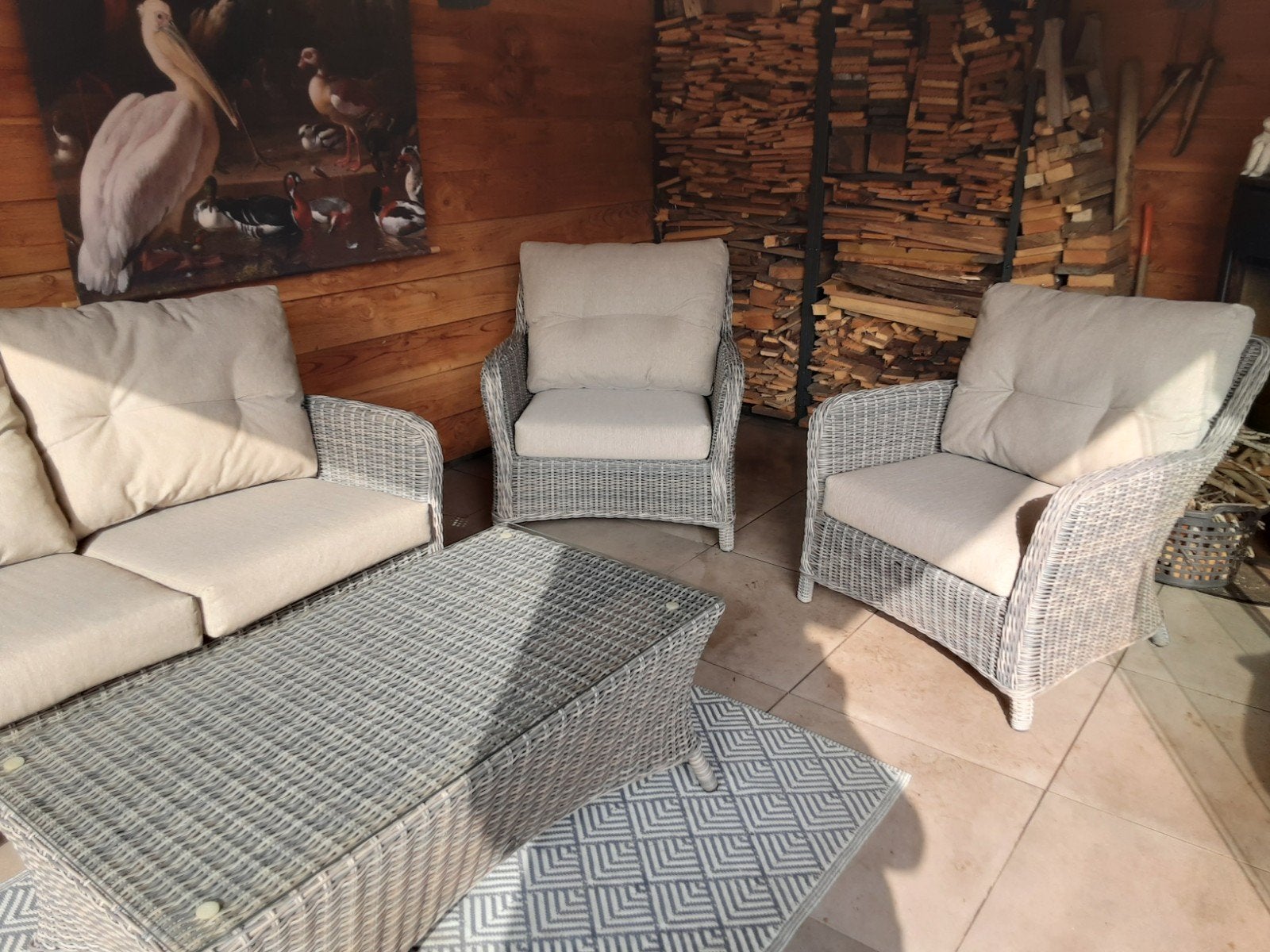 4 Seasons Taste Tuinset - Loungeset met Salontafel, Ophalen, 4 zitplaatsen, Gebruikt, Loungeset