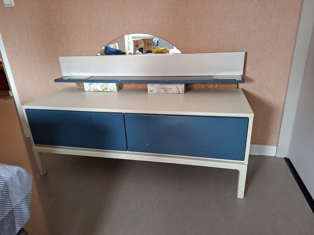 Vintage dressoir Musterring (incl. spiegel en plankje), Huis en Inrichting, Kasten | Dressoirs, Ophalen, 100 tot 150 cm, Zo goed als nieuw