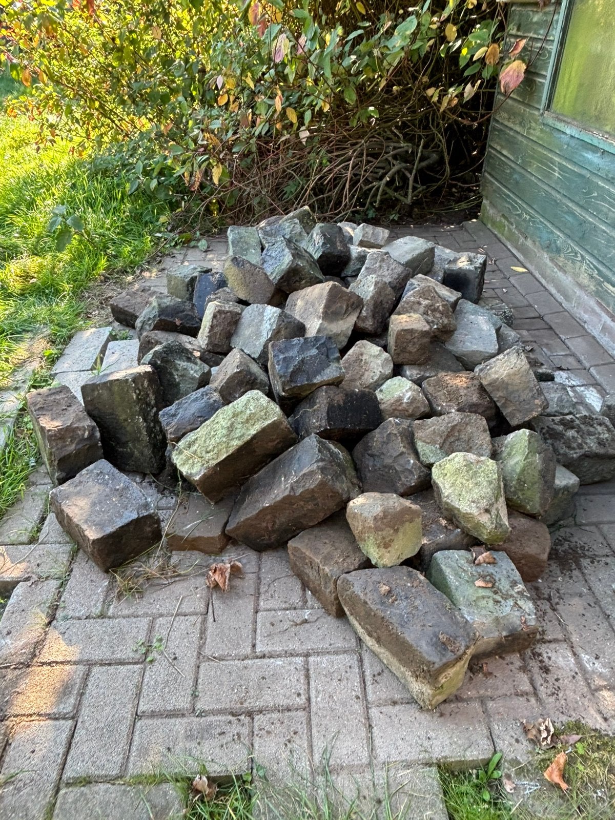 Basalt keien, Tuin en Terras, Ophalen, Gebruikt, Kei, Basalt