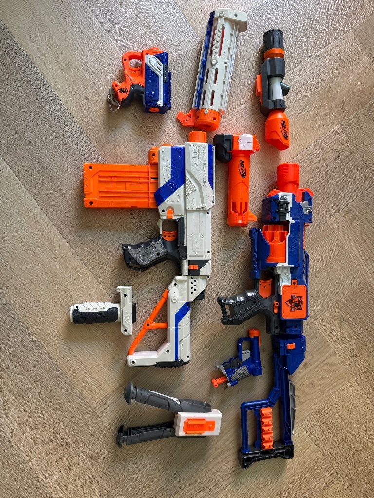 nerf pistolen, Ophalen, Gebruikt