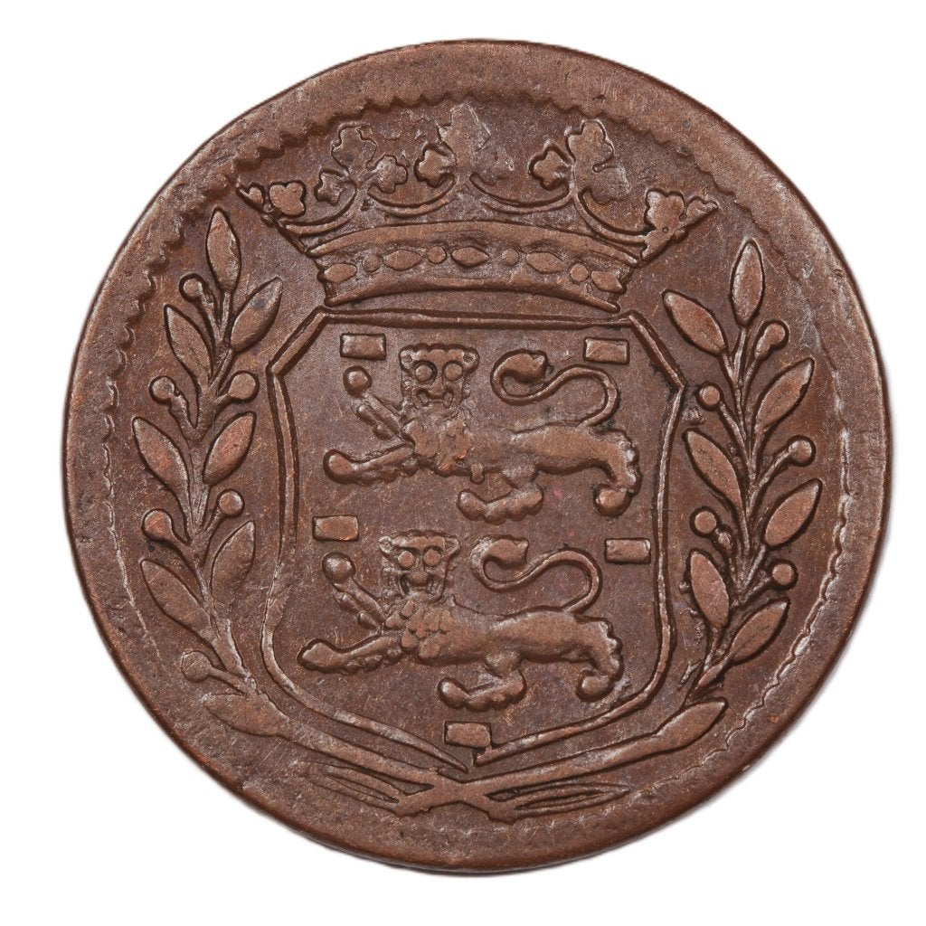 Duit West-Friesland 1739. Zfr/ Pr., Postzegels en Munten, Munten | Nederland, Losse munt, Overige waardes, Vóór koninkrijk, Ophalen of Verzenden