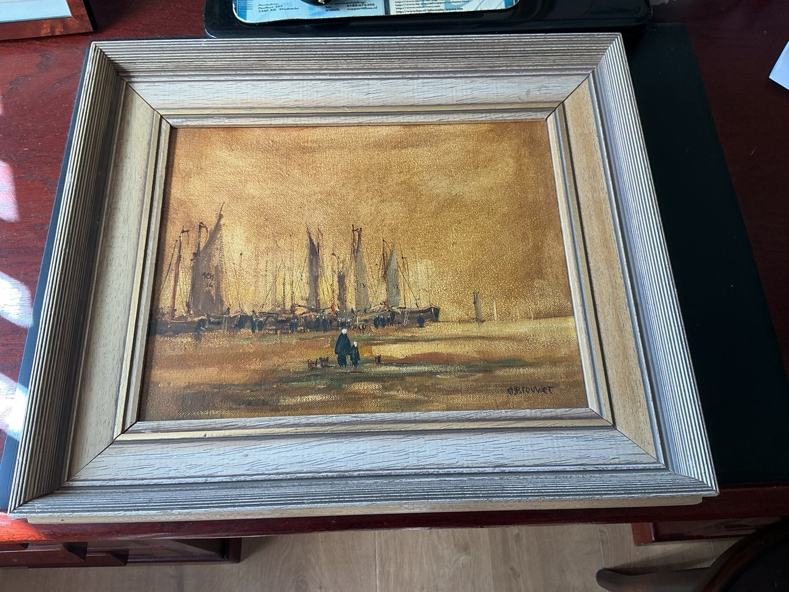 SCHEVENINGEN, Ophalen of Verzenden, Gesigneerd, Olieverf, Doek
