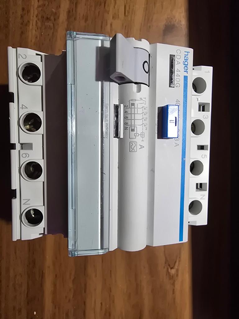 Hager CDA440G 40A 0.03A Aardlekschakelaar 3P+N, Ophalen of Verzenden