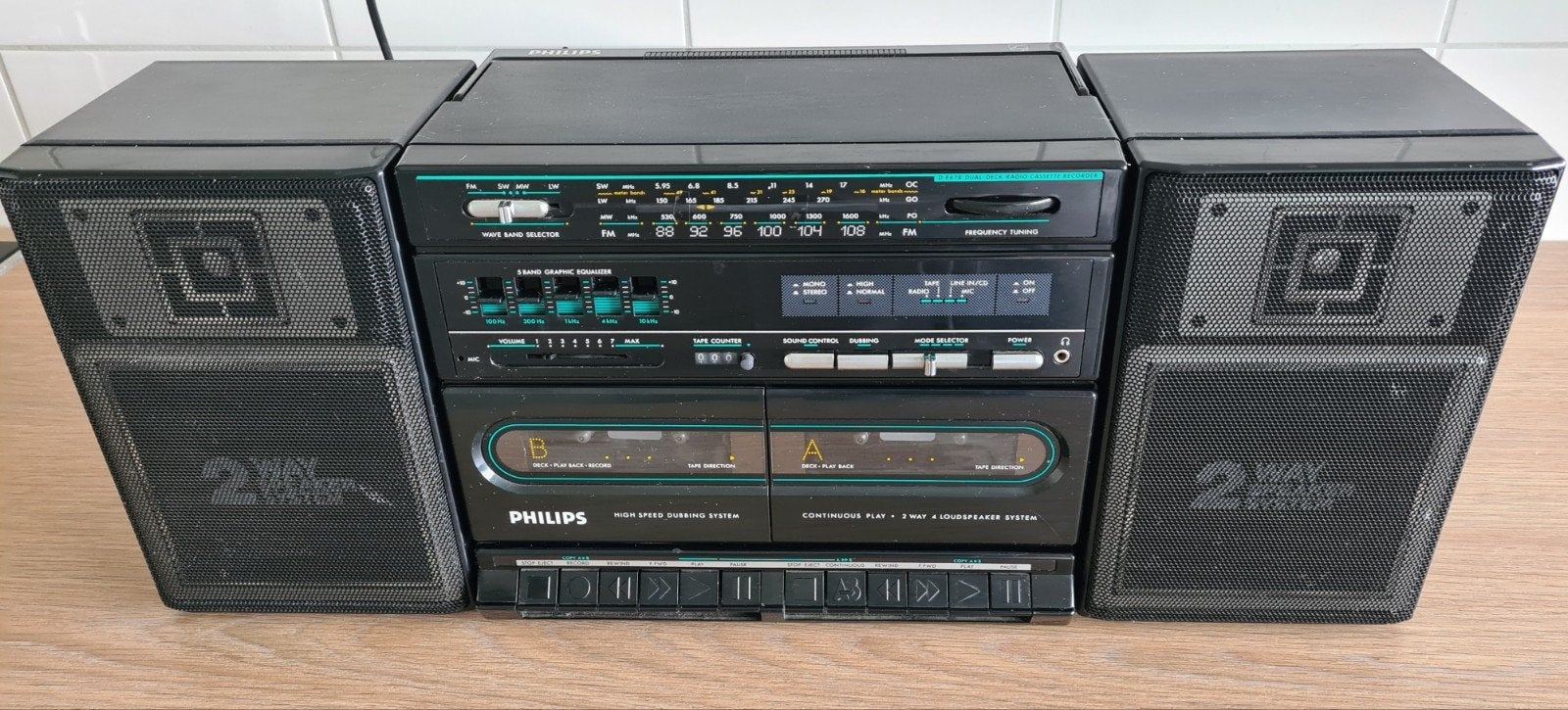 Philips cassettespeler en Radio met bandjes..., Ophalen of Verzenden