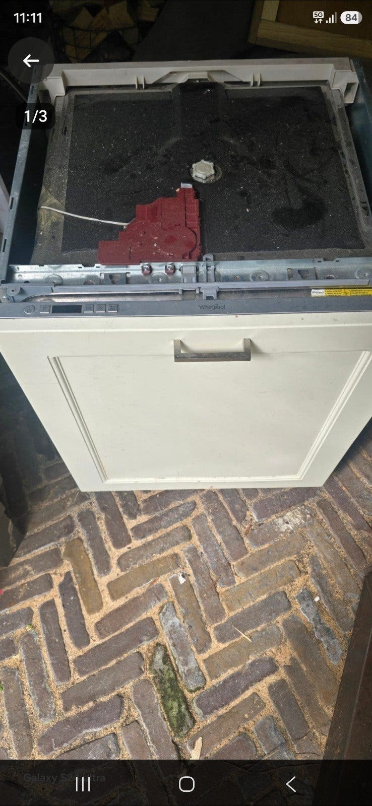 Whirlpool inbouw vaatwasser, Ophalen, Gebruikt, 60 cm of meer, Inbouw