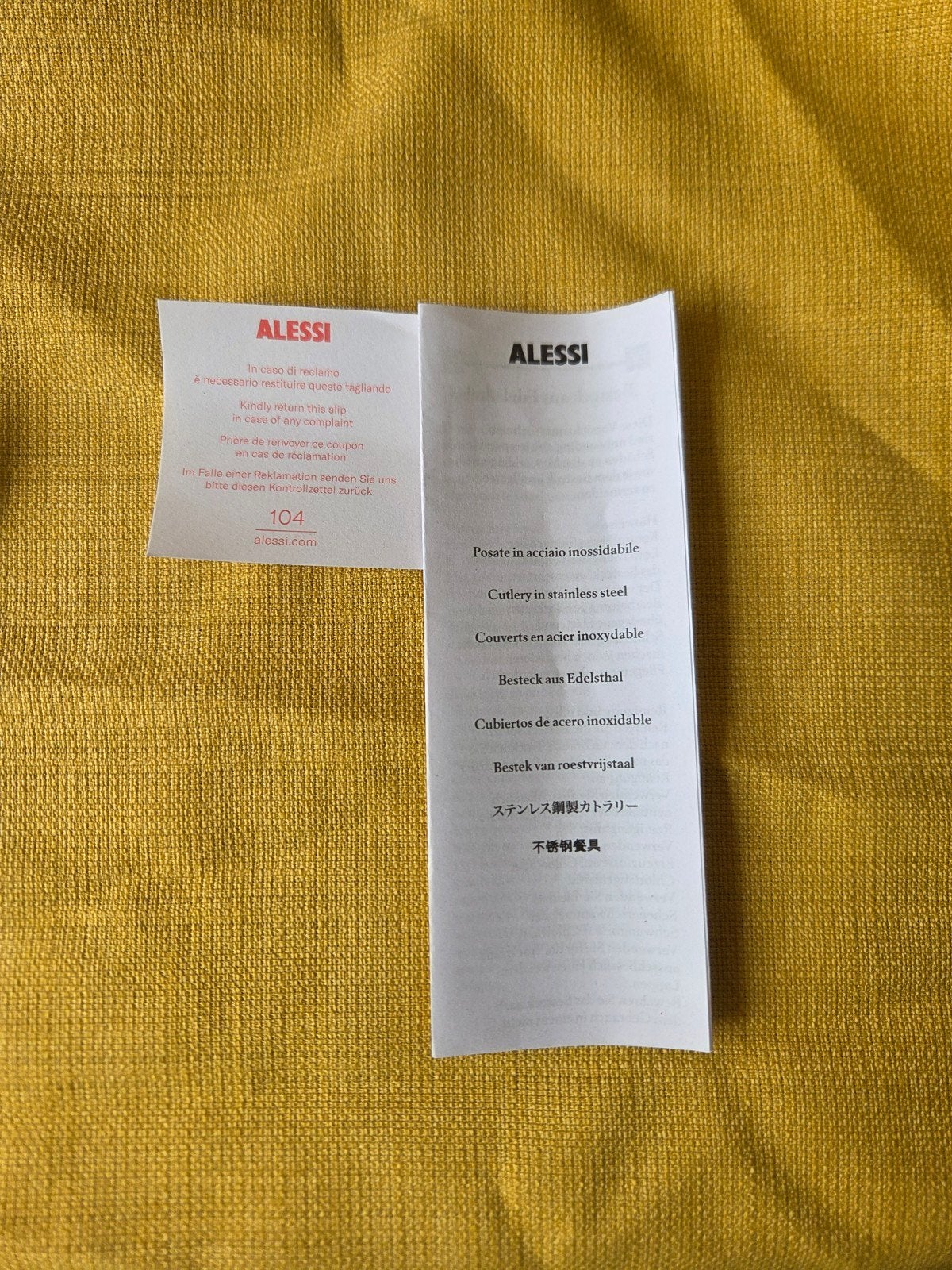 6x Alessi Itsumo Bestekset (5-delig) - Naoto Fukasawa, Ophalen of Verzenden