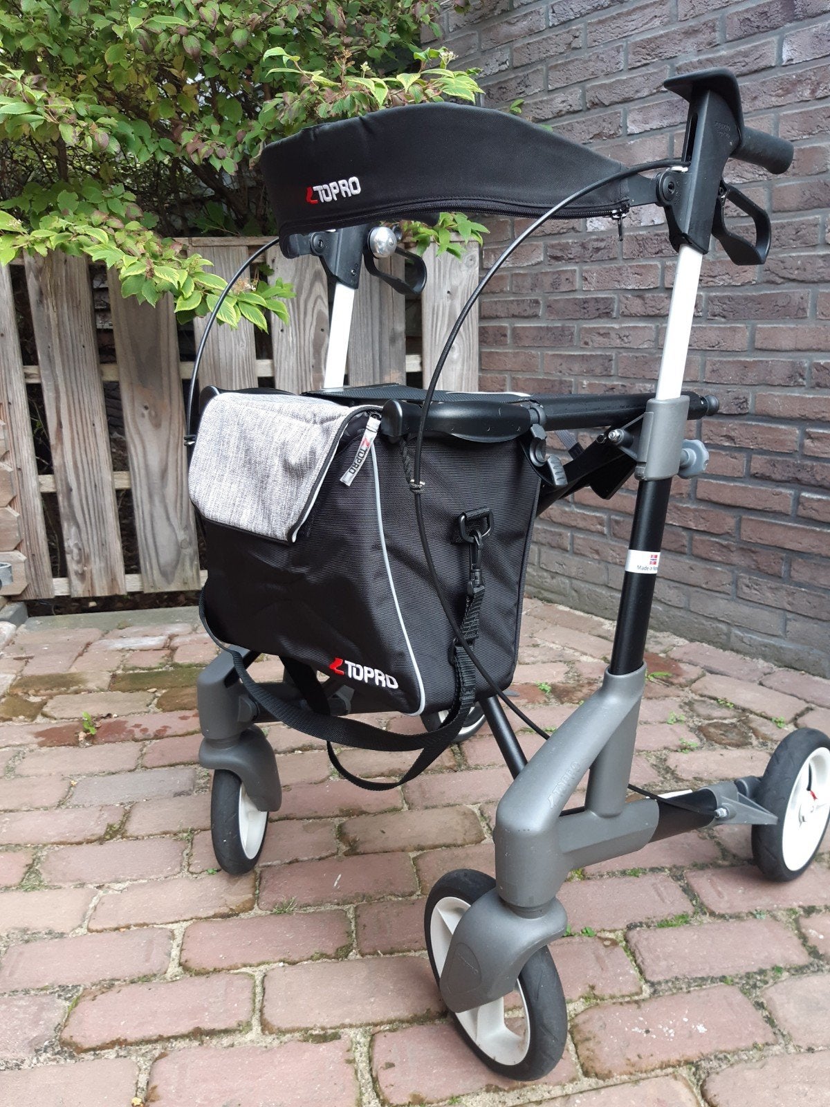 Topo Troja 5G rollator Medium Black, Diversen, Ophalen, Lichtgewicht, Zo goed als nieuw