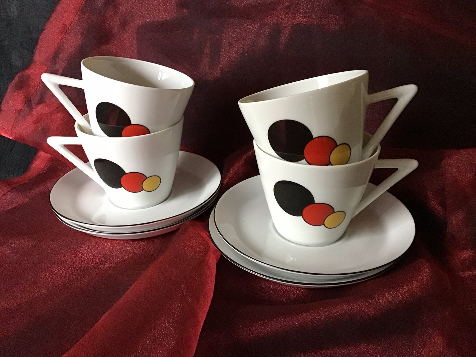 4 Kop en schotels Winterling Schwarzenbach, Antiek en Kunst, Ophalen of Verzenden