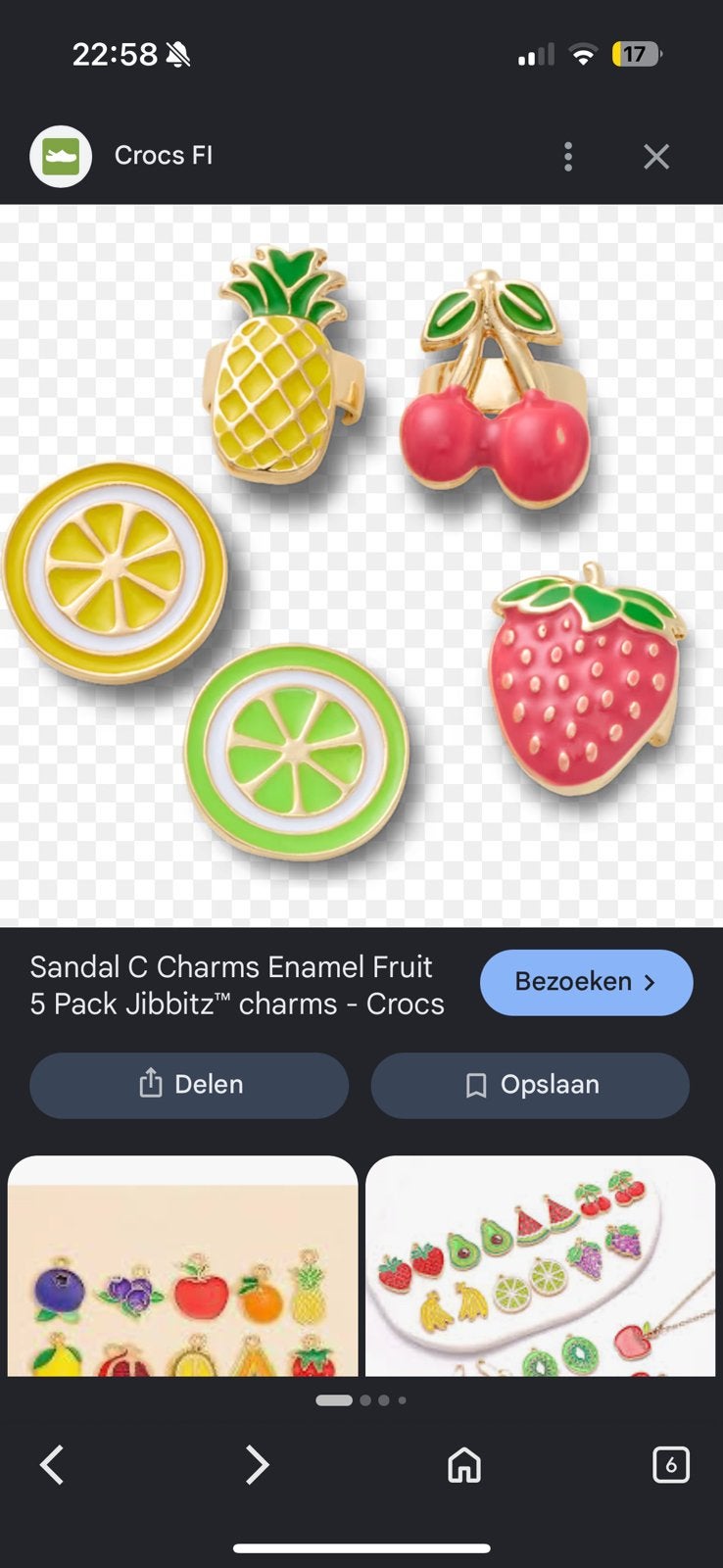 Gezocht sandal c charm crocs, Ophalen of Verzenden, Zo goed als nieuw