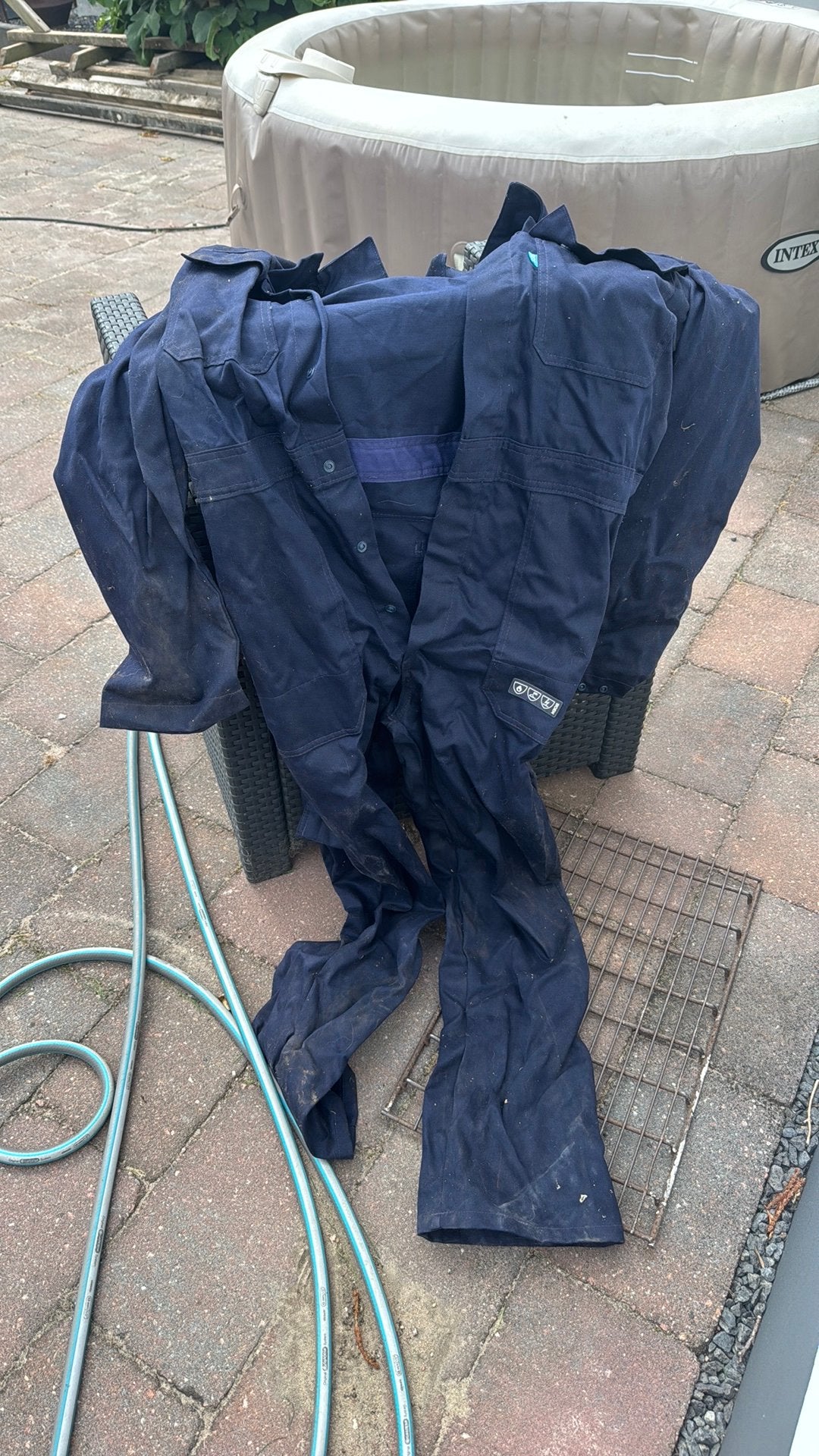 Overalls 2 stuks brandwerend maat 52 en 54 blauw, Ophalen, Nieuw, Heren, Overall