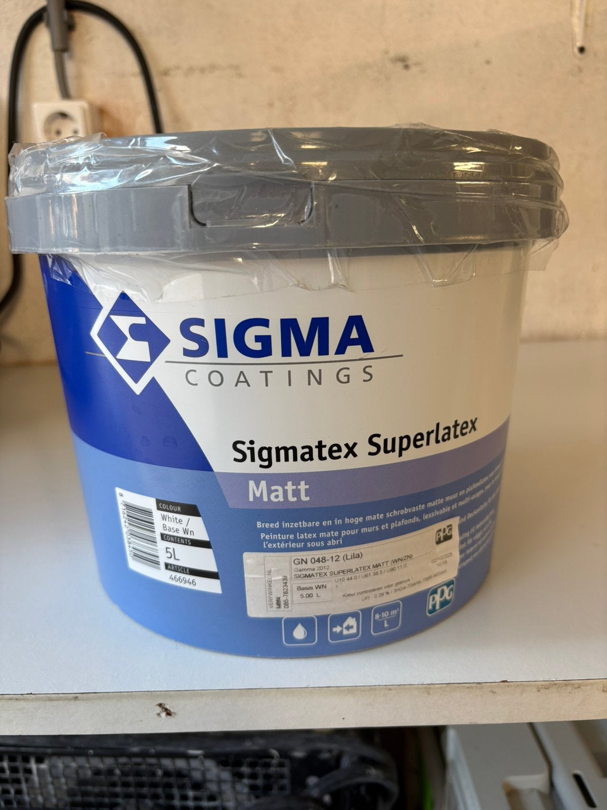 Nieuwe emmer 5 liter Sigma Sigmatex Superlatex LILA, 5 tot 10 liter, Paars, Nieuw, Ophalen of Verzenden