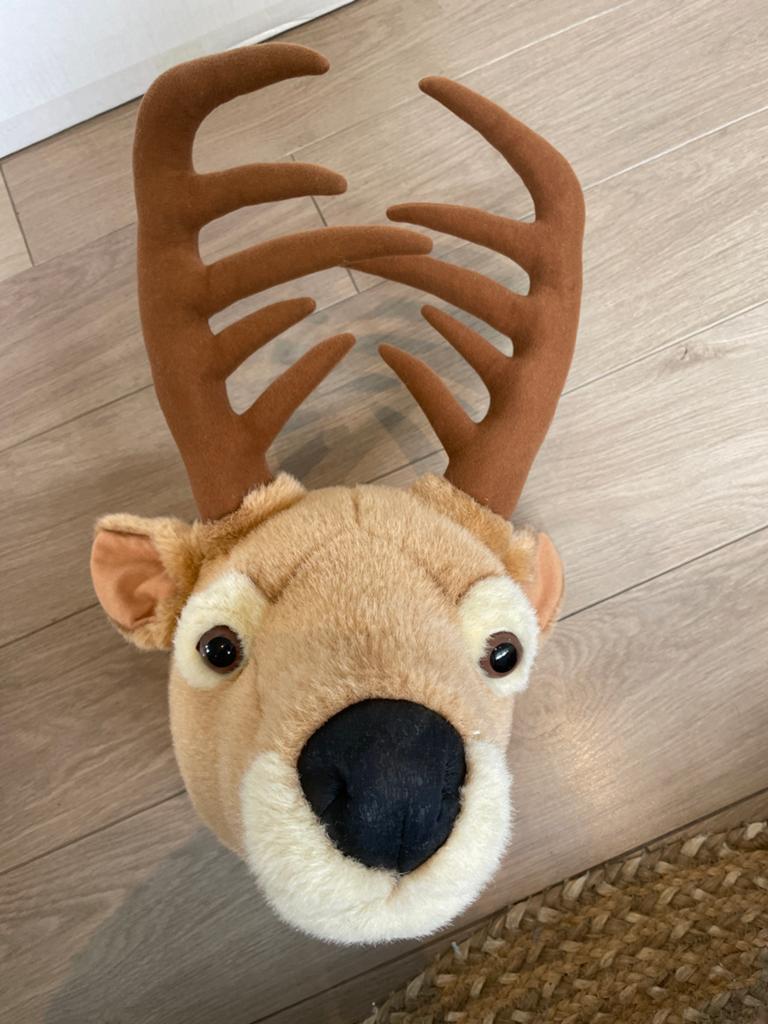 Bibib hert voor aan de muur - Knuffel dierenkop, Ophalen, Gebruikt, Overige merken, Overige karakters