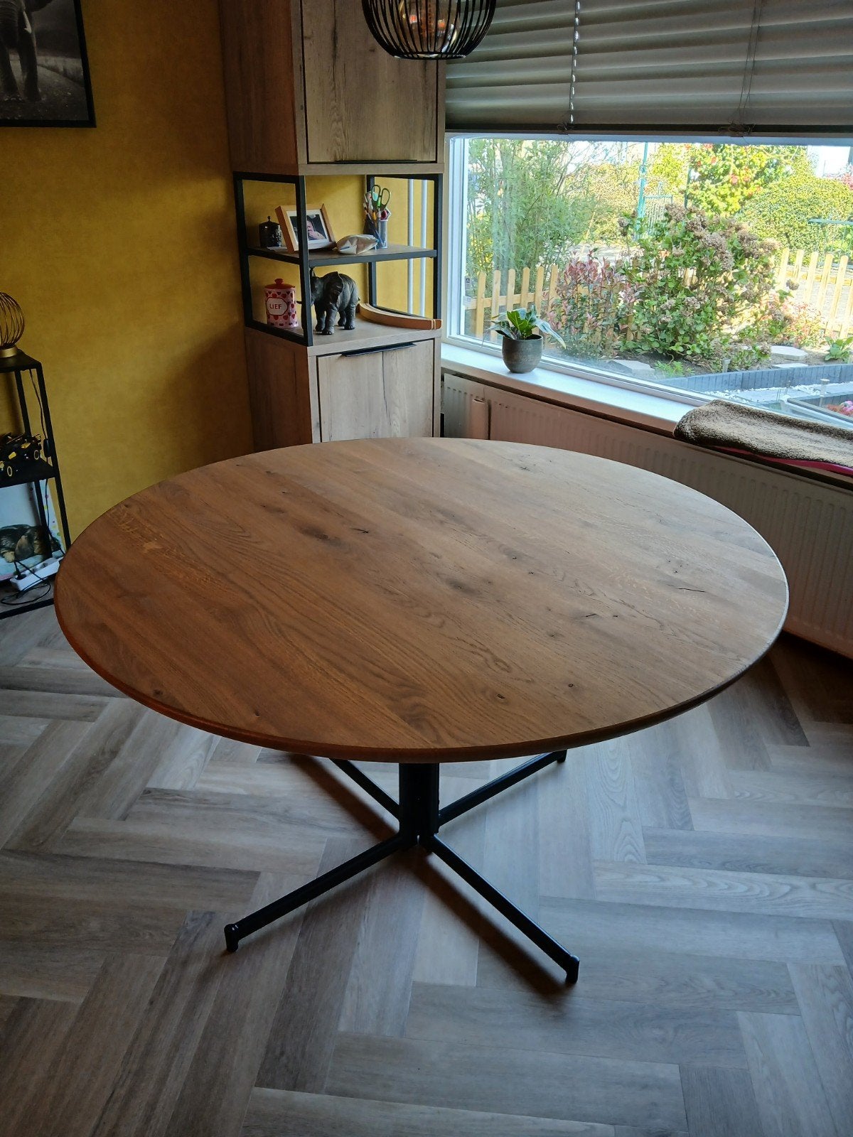 VT Wonen ronde eettafel 130 cm, Ophalen, Gebruikt, Rond, 100 tot 150 cm