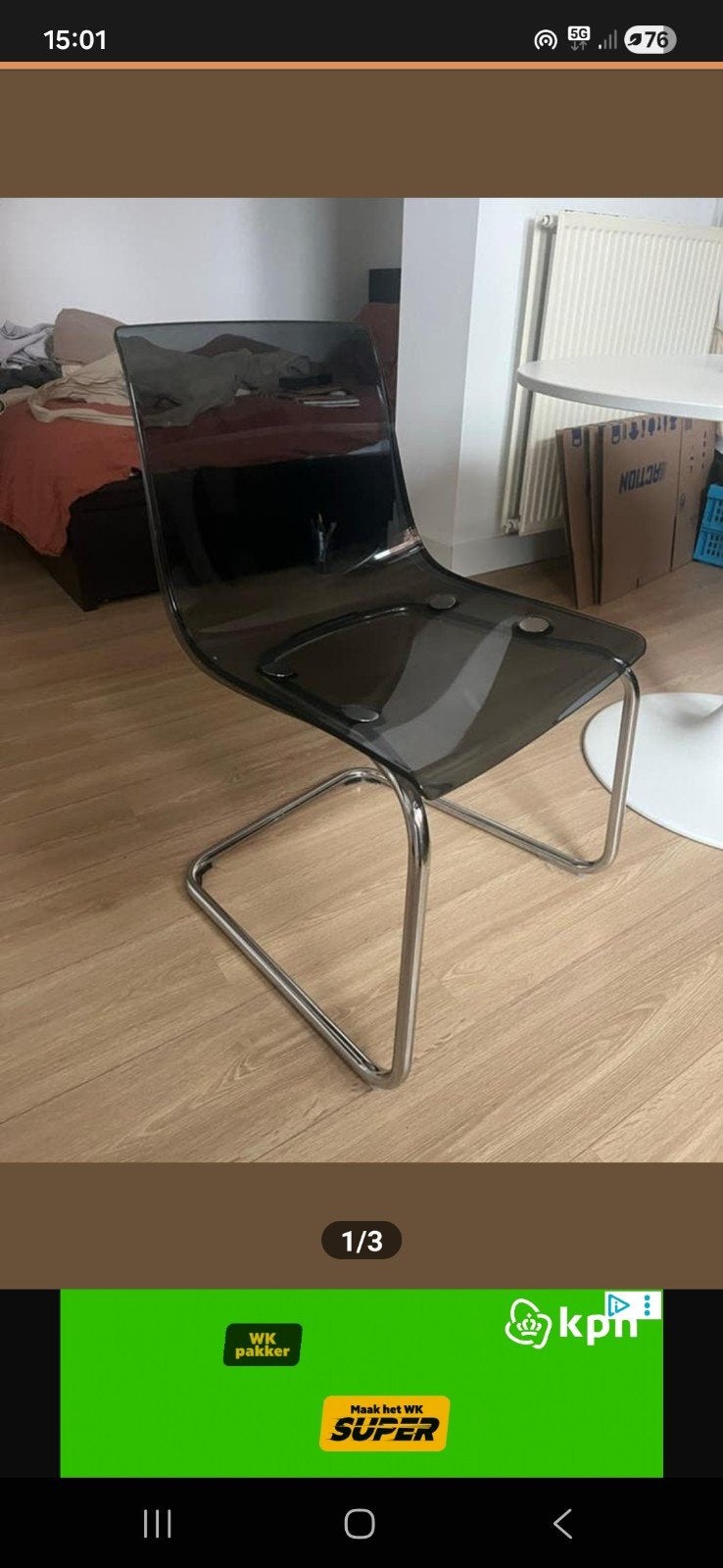 Ikea tobieas stoel, Ophalen, Eén